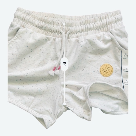 Cat & Jack casual white speckled confetti Girls shorts L (10-12) elastic waist - Picture 10 of 12